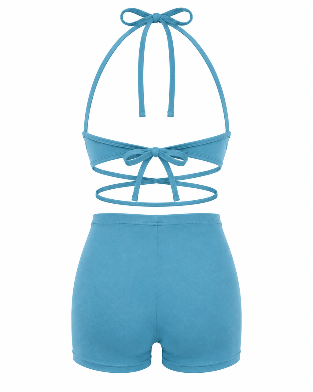 Coastal Breeze Halter Wrap Short Set