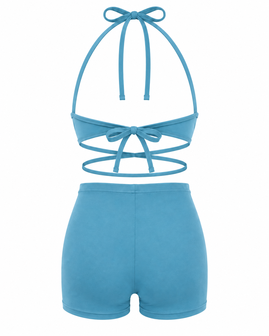 Coastal Breeze Halter Wrap Short Set