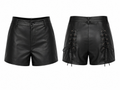 Midnight Lace Faux Leather Shorts