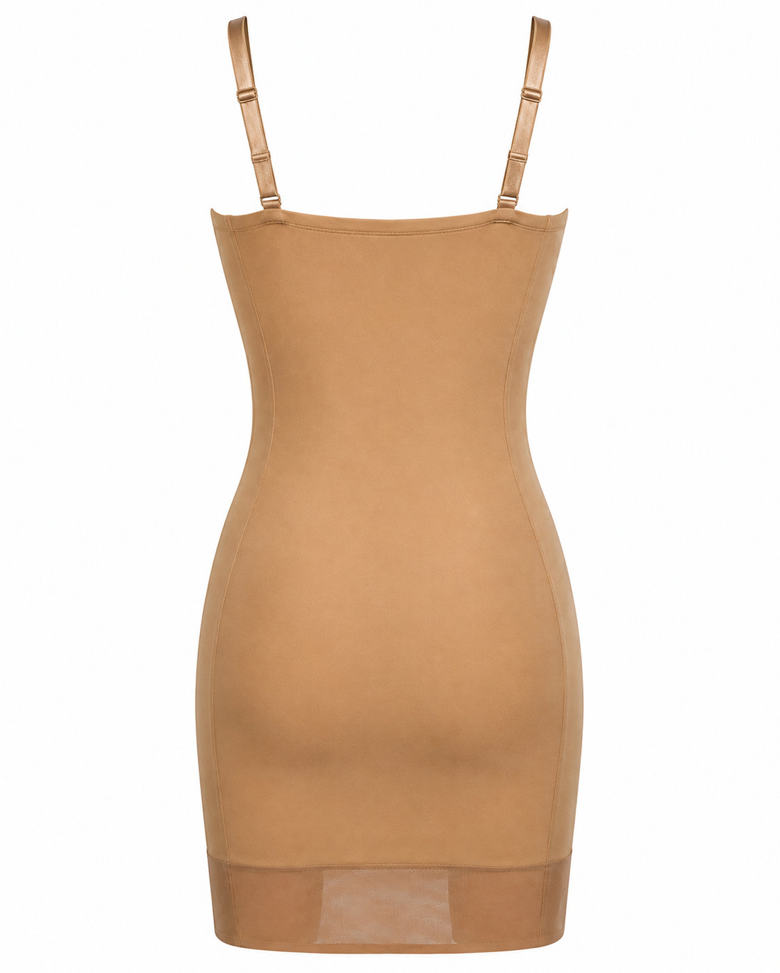 Caramel Sculpt Slip Dress