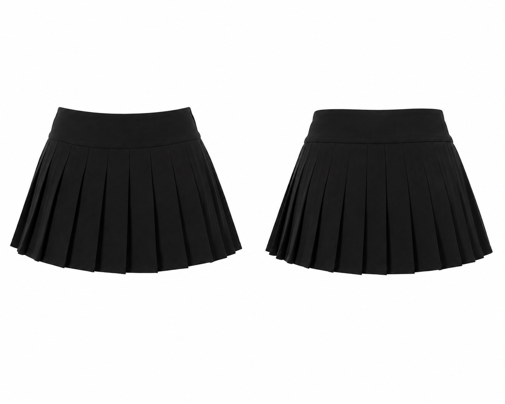 Midnight Luxe Pleated Mini Skirt