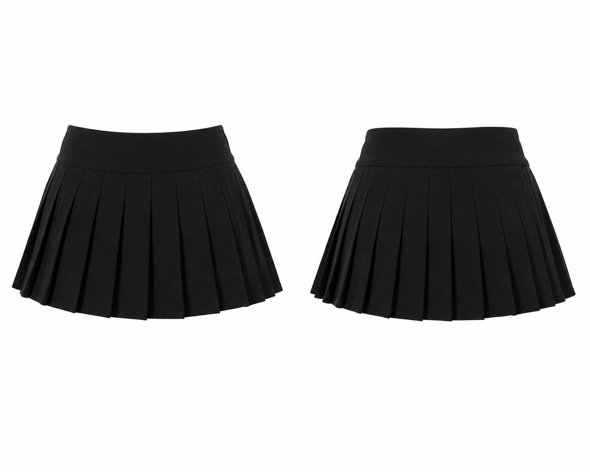 Midnight Luxe Pleated Mini Skirt