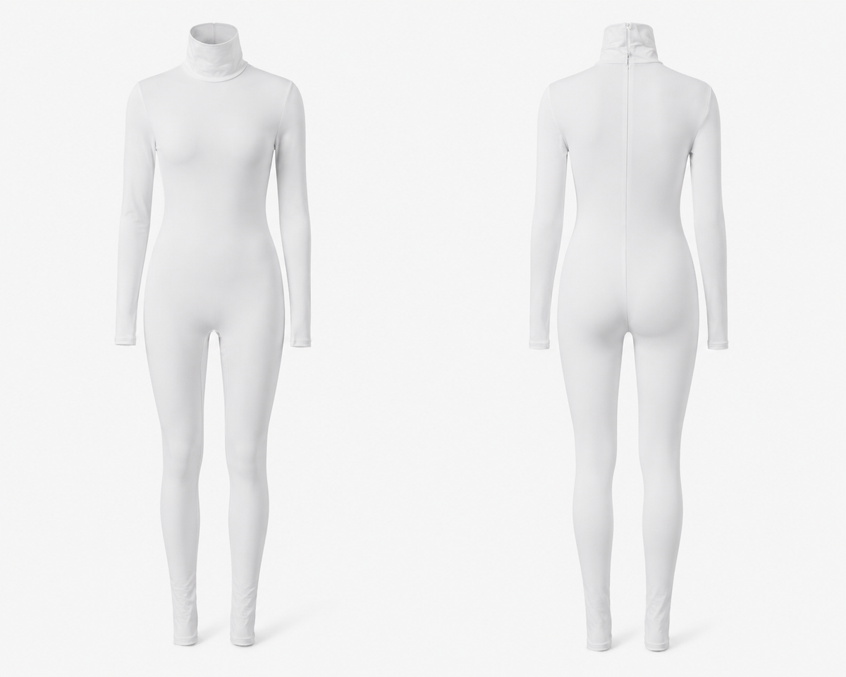 White Turtleneck Luxe Bodysuit