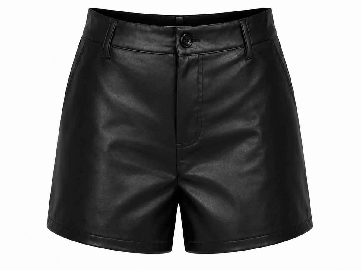 Midnight Lace Faux Leather Shorts