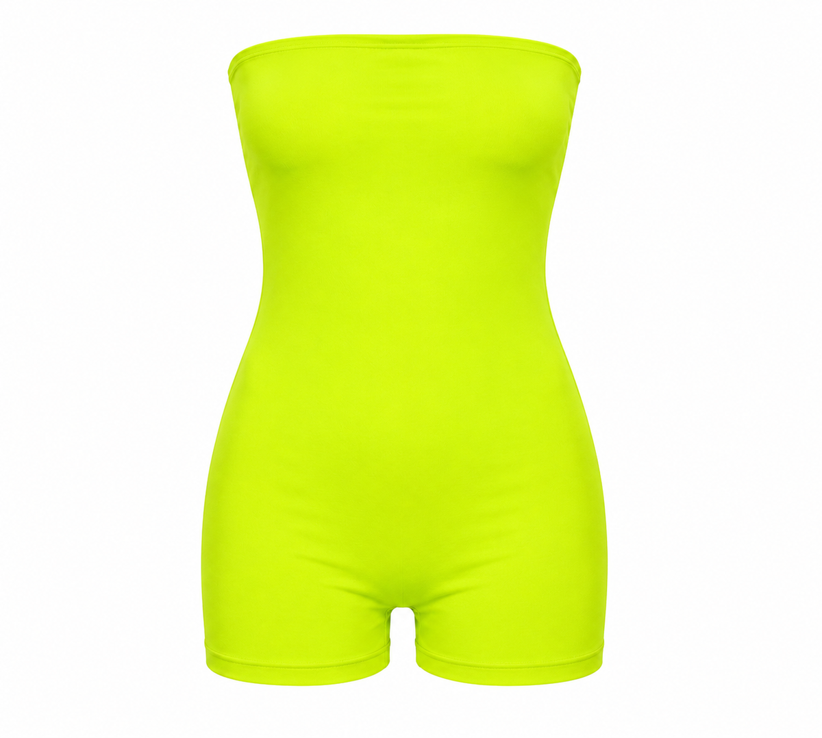 Neon  Glow Strapless Bodycon Romper