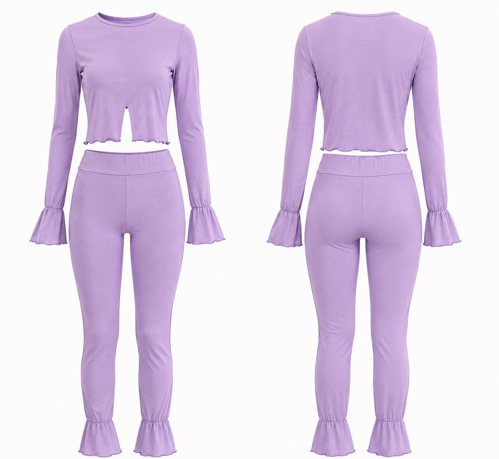 Lavender Luxe Ruffle Lounge Set