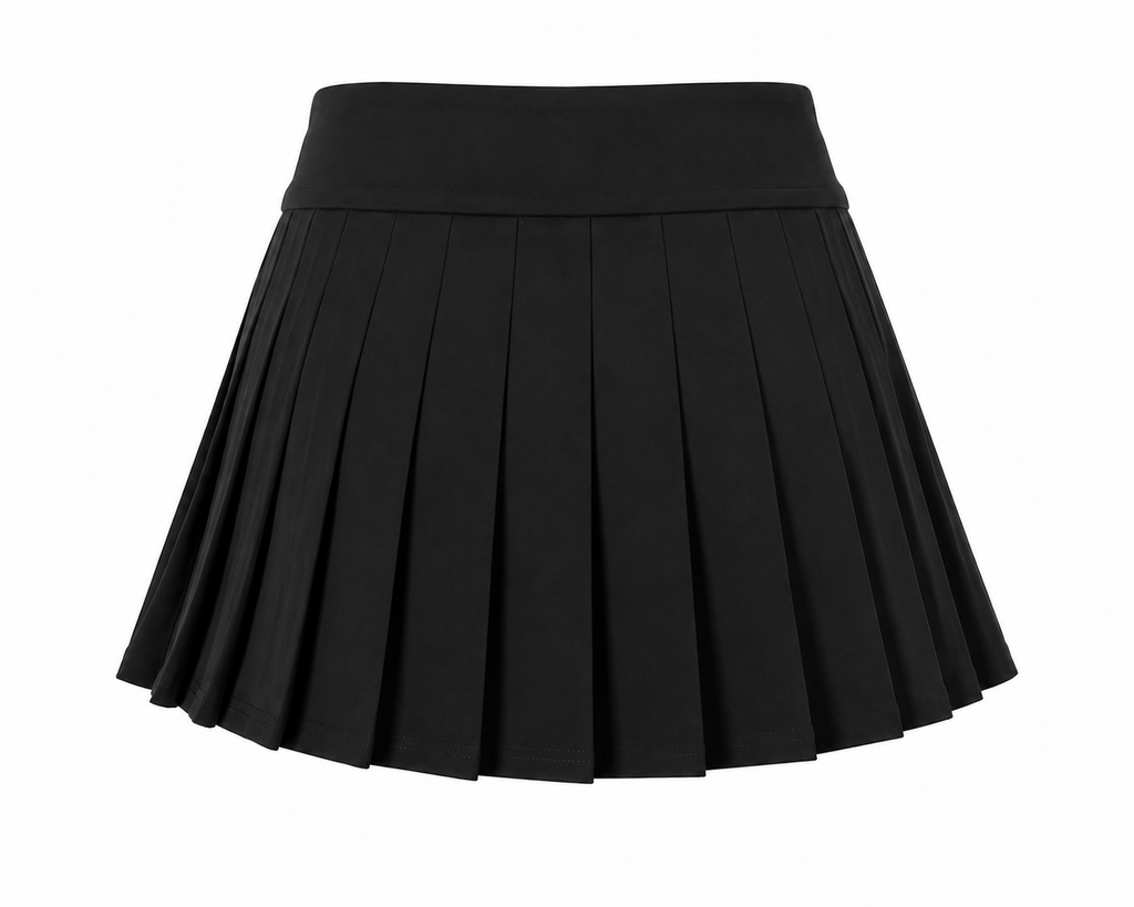 Midnight Luxe Pleated Mini Skirt