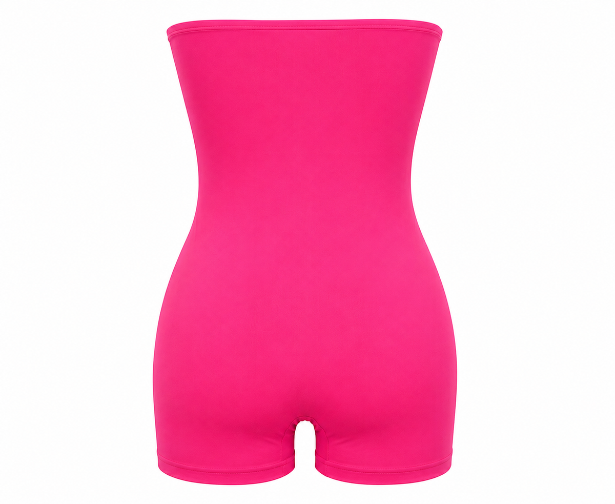 Pink Paradise Strapless Bodycon Romper