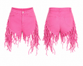 Pink Rebel Fringe Shorts