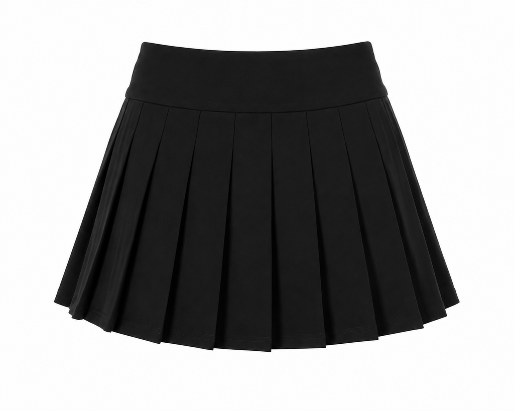 Midnight Luxe Pleated Mini Skirt