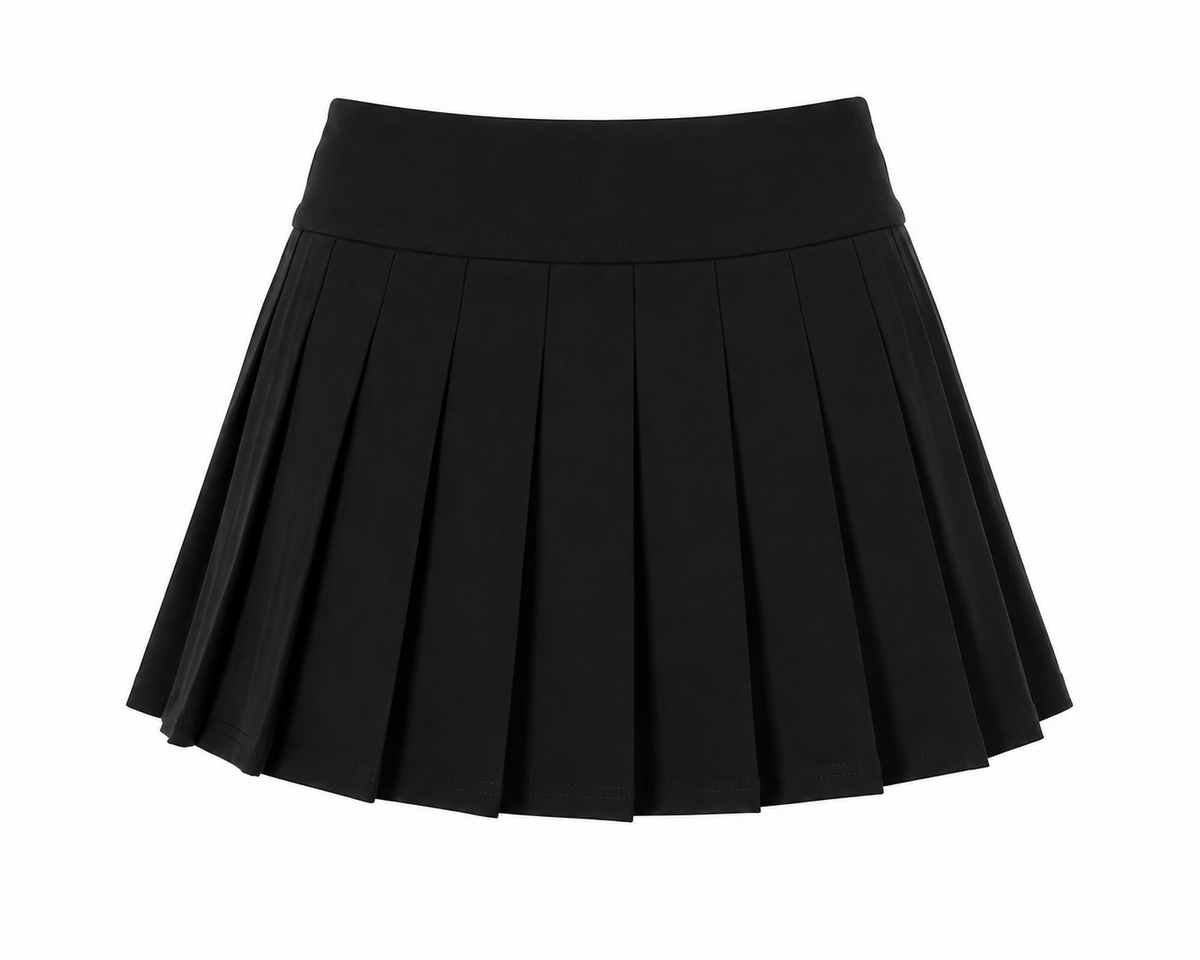 Midnight Luxe Pleated Mini Skirt
