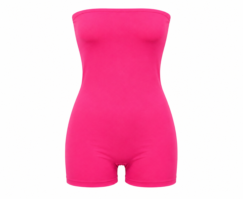 Pink Paradise Strapless Bodycon Romper