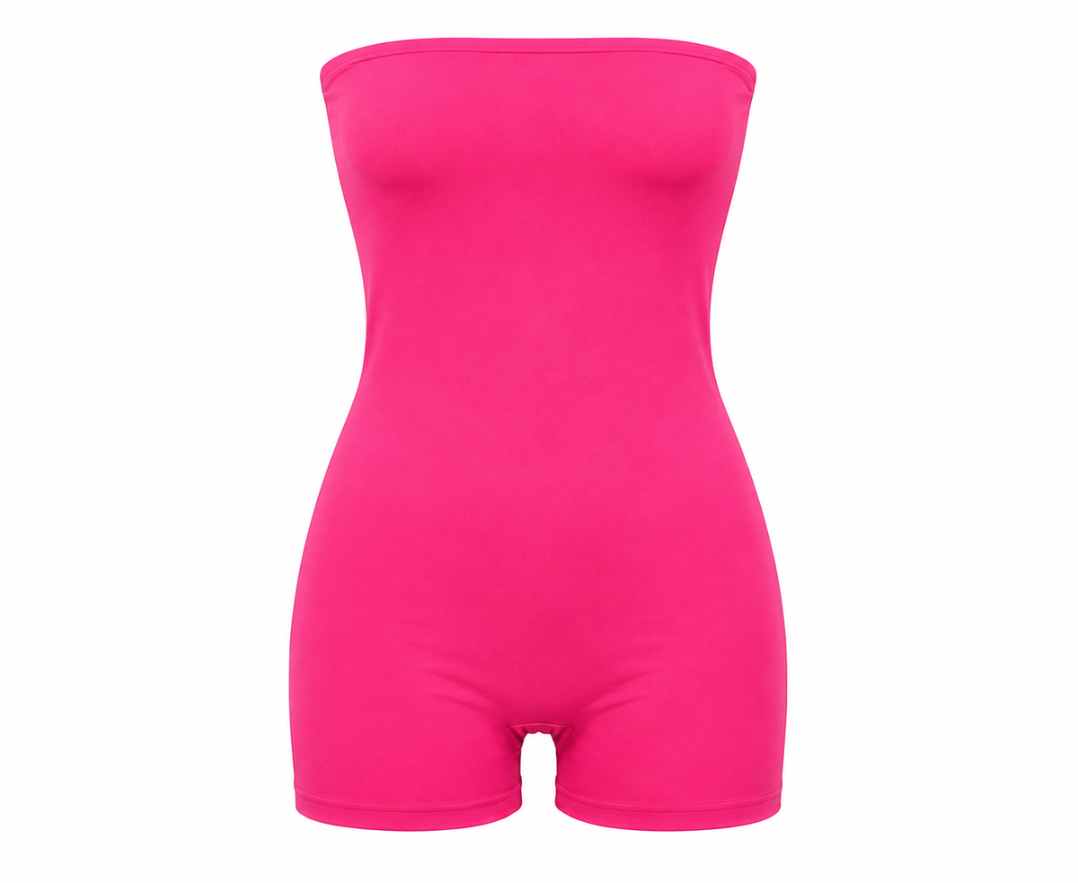 Pink Paradise Strapless Bodycon Romper