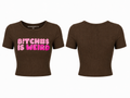 Mocha Unbothered Crop Tee
