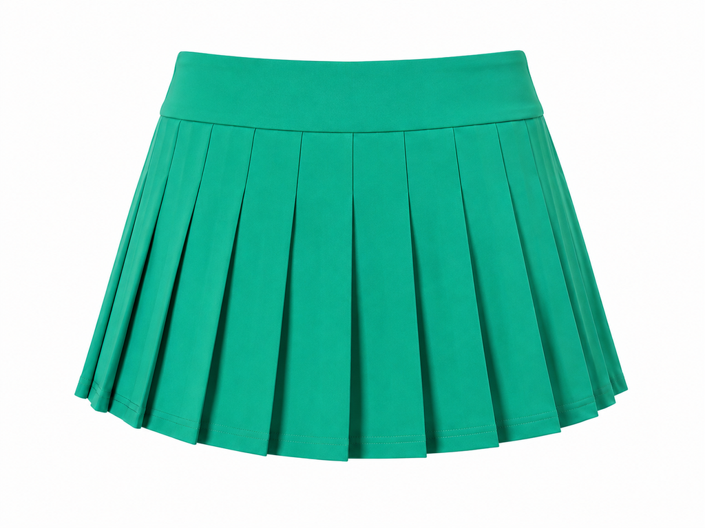 Emerald Envy Pleated Mini Skirt $7