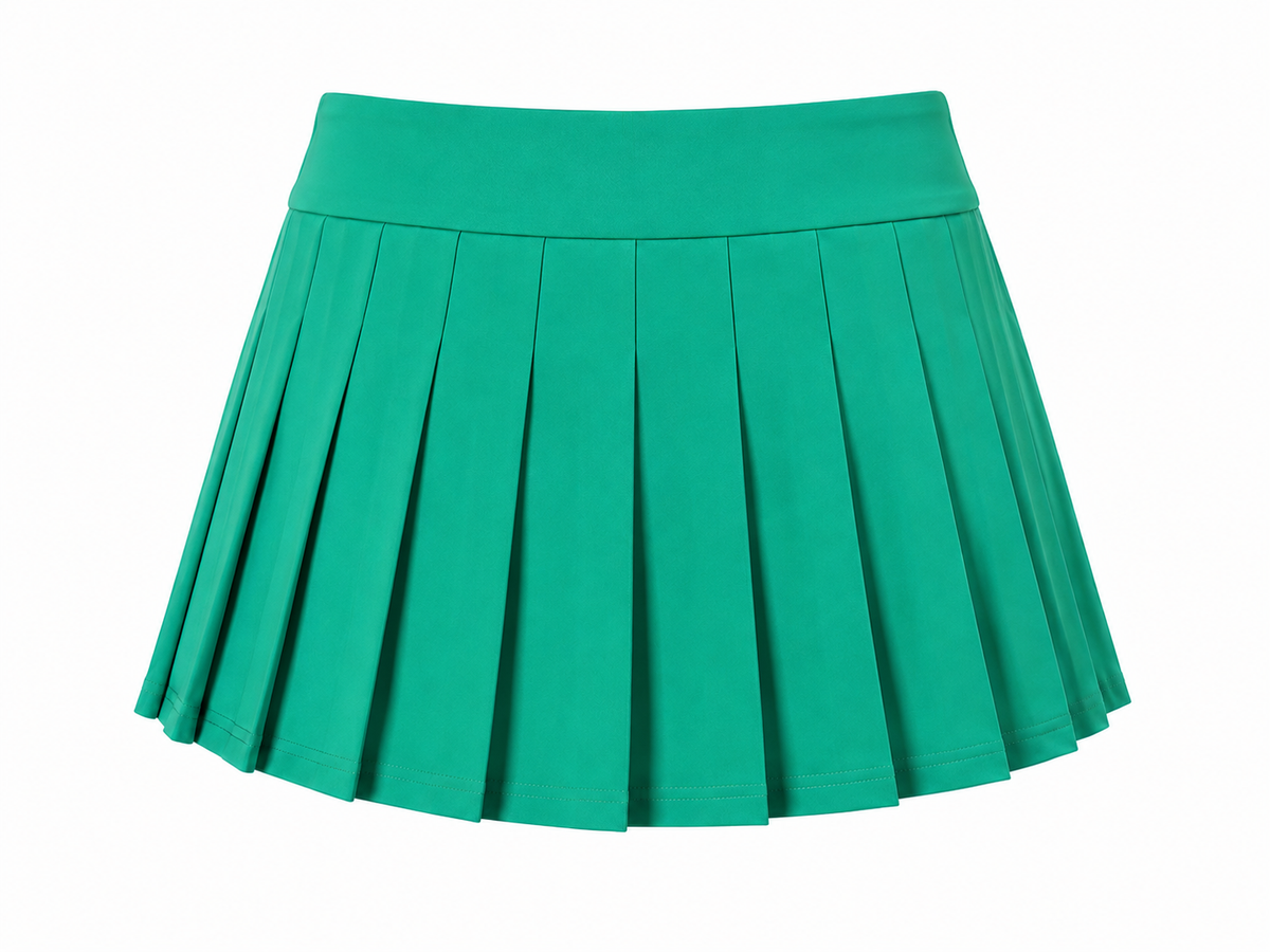 Emerald Envy Pleated Mini Skirt $7