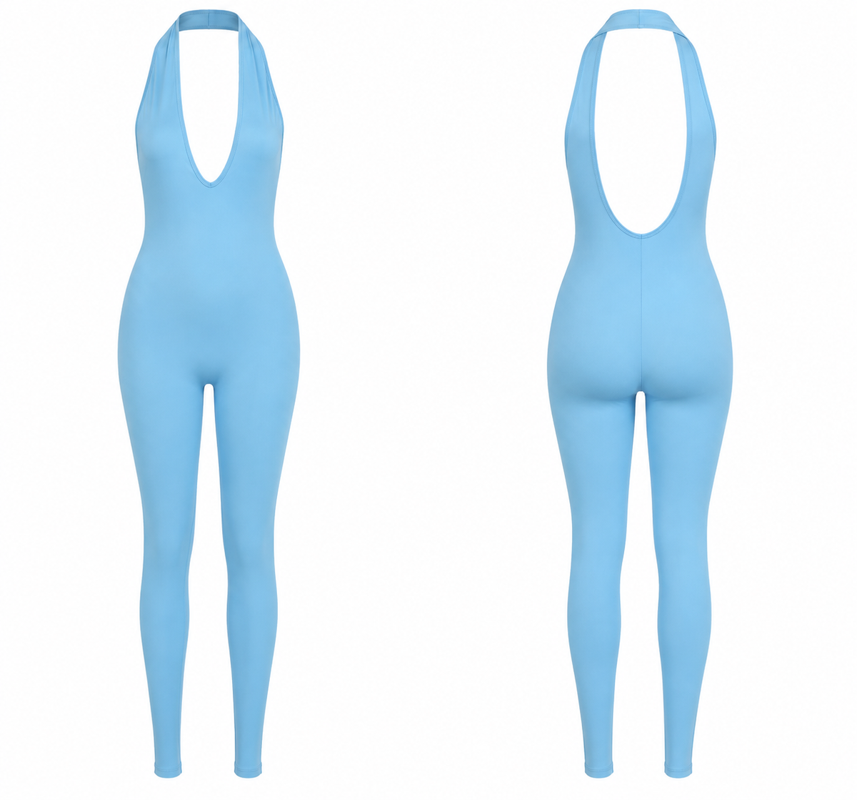 Sky Blue Back-Out Jumpsuit