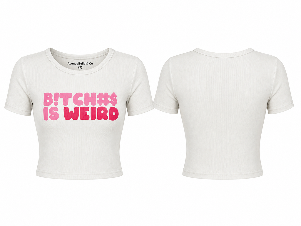 White Unbothered Crop Tee