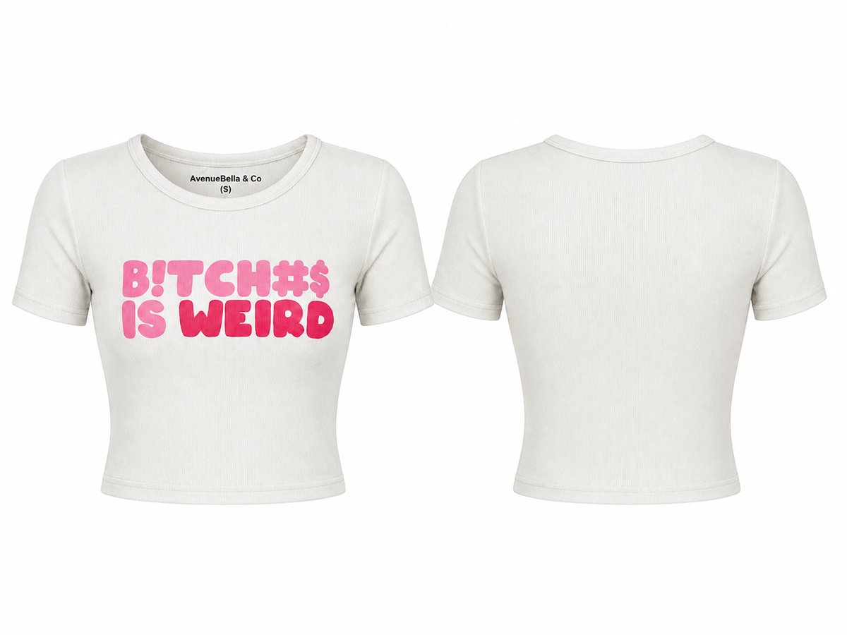White Unbothered Crop Tee