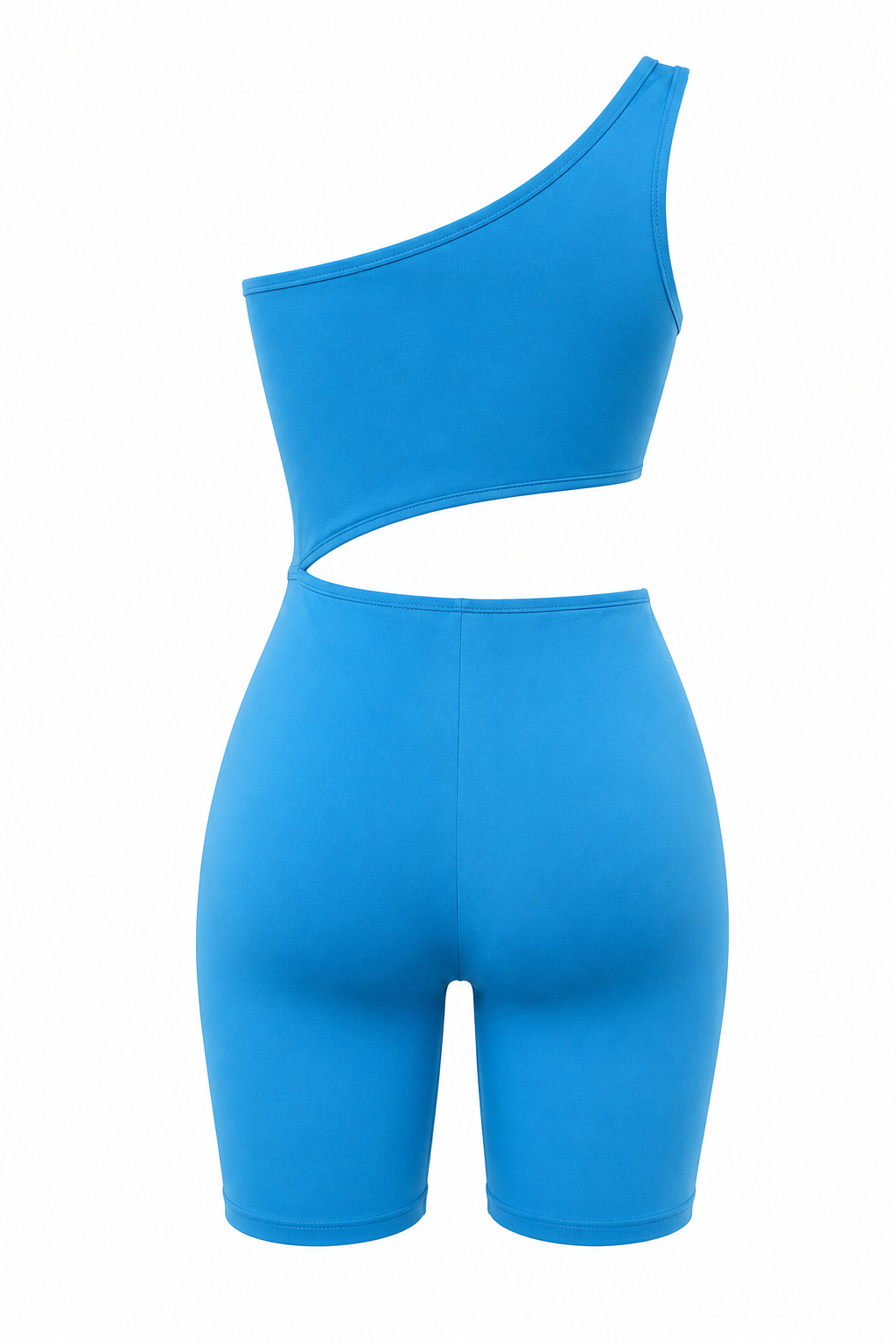 Ocean Breeze One-Shoulder Cutout Romper