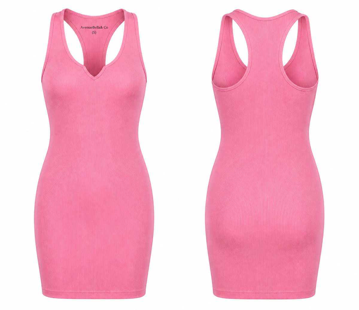 Pink Paradise Ribbed Bodycon Dress