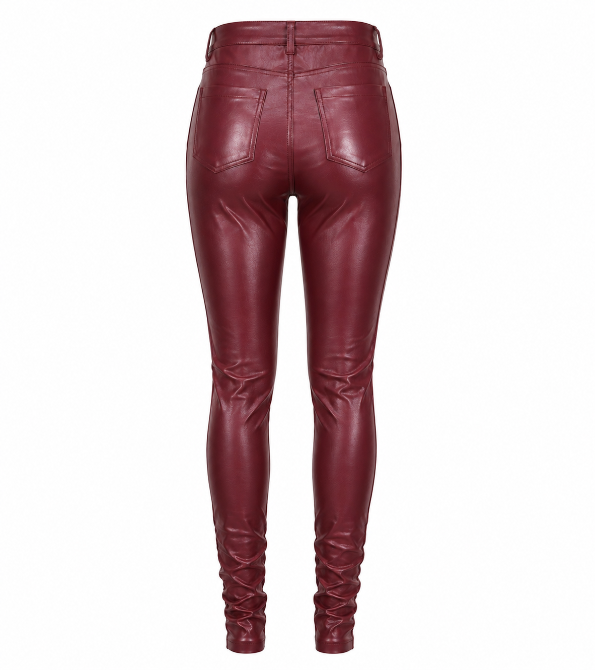 Burgundy Luxe Faux Leather Pants