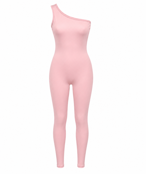 Blush Bliss One-Shoulder Jumpsuit