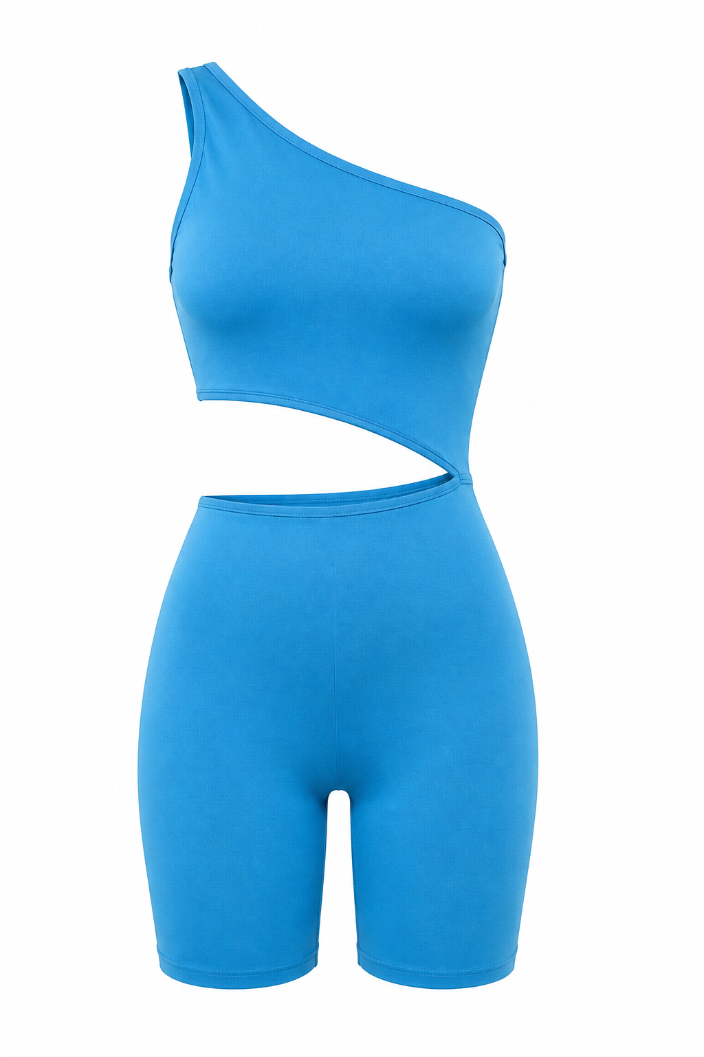 Ocean Breeze One-Shoulder Cutout Romper