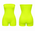 Neon  Glow Strapless Bodycon Romper