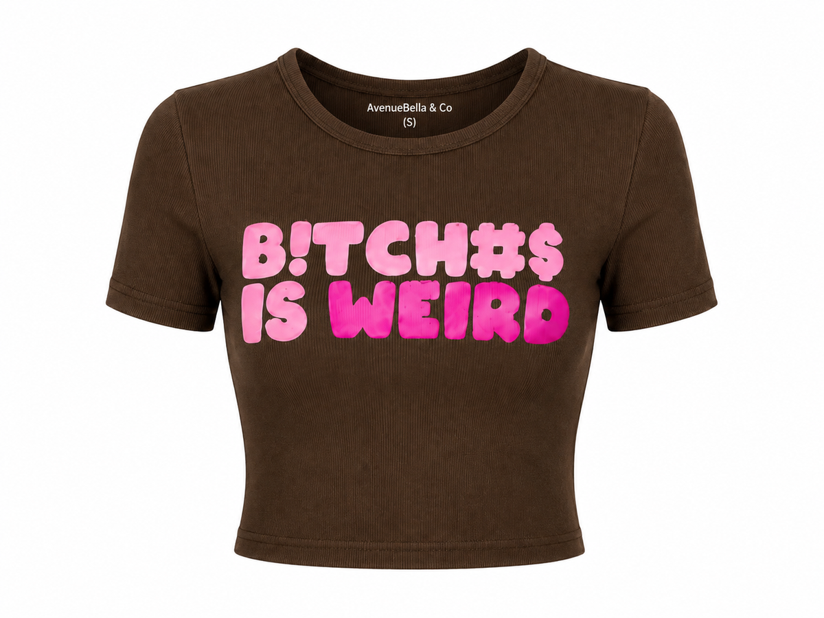 Mocha Unbothered Crop Tee