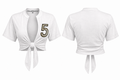 Snow White Varsity Tie Crop
