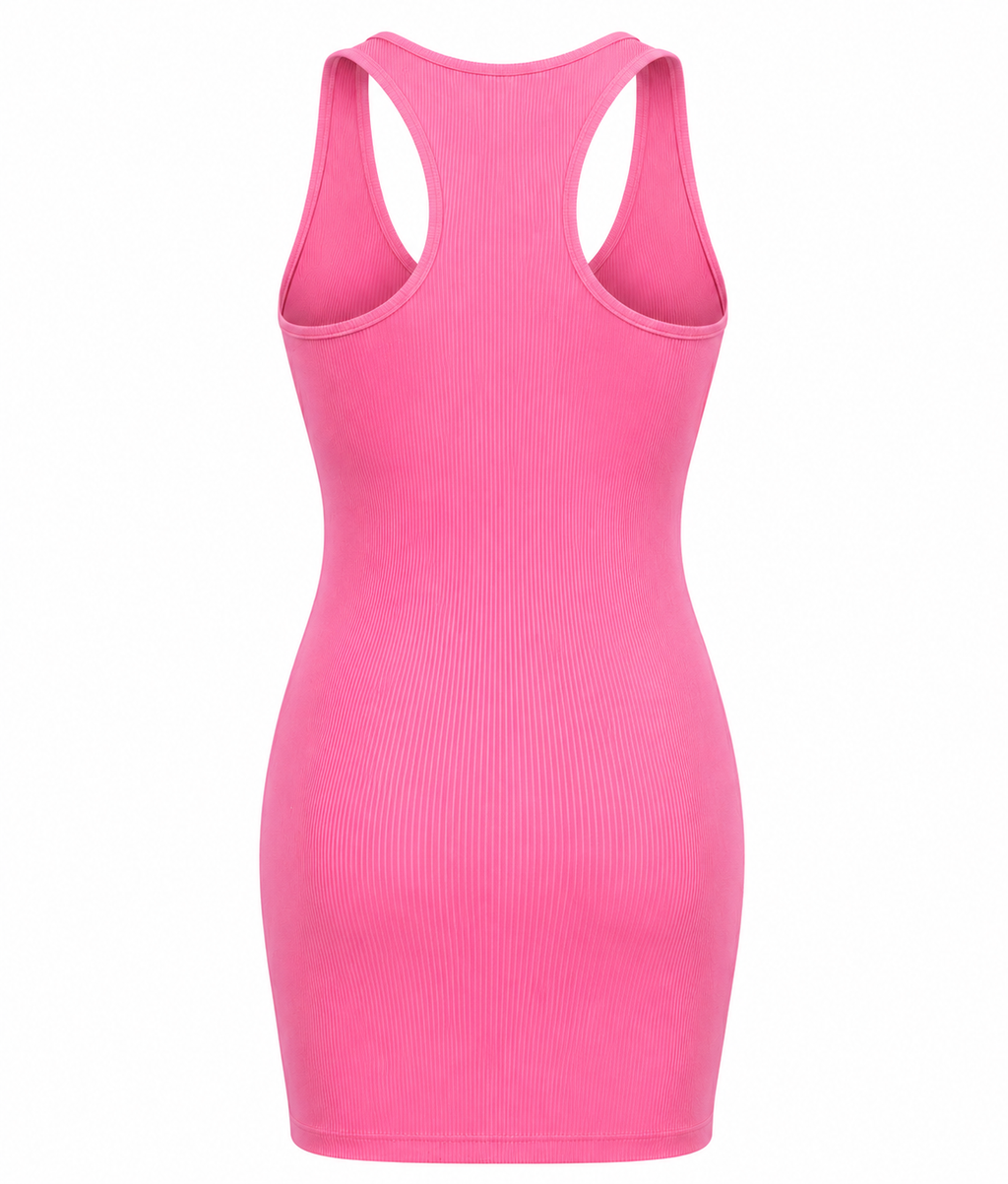 Pink Paradise Ribbed Bodycon Dress