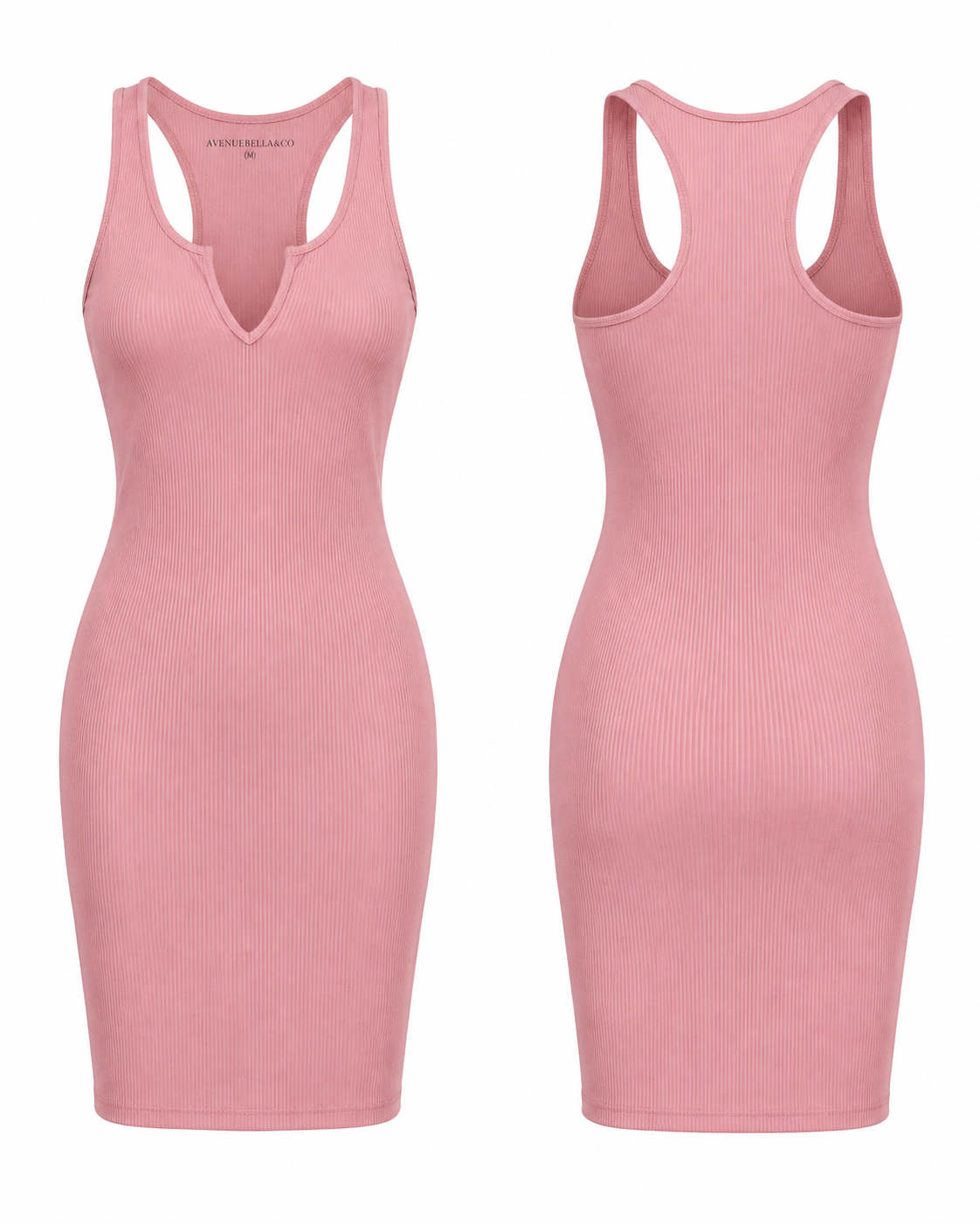 Blush Muse Ribbed Bodycon Midi Dress
