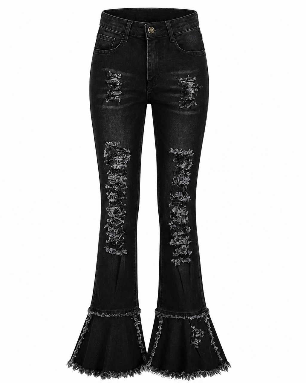 Midnight Ruffle Flare Jeans