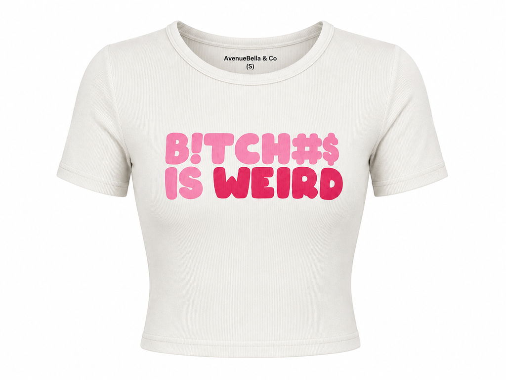 White Unbothered Crop Tee