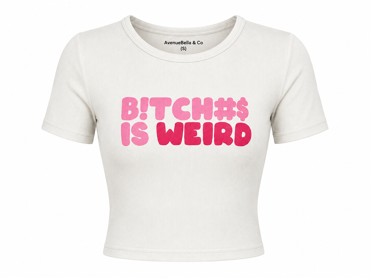 White Unbothered Crop Tee